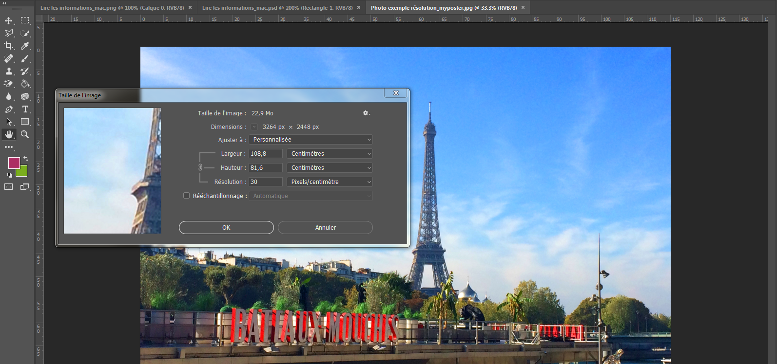 Modifier La Taille Dune Image Avant Impression Partager Taille Bonne