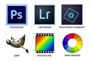 Les logos des 6 principaux logiciels de retouche photo