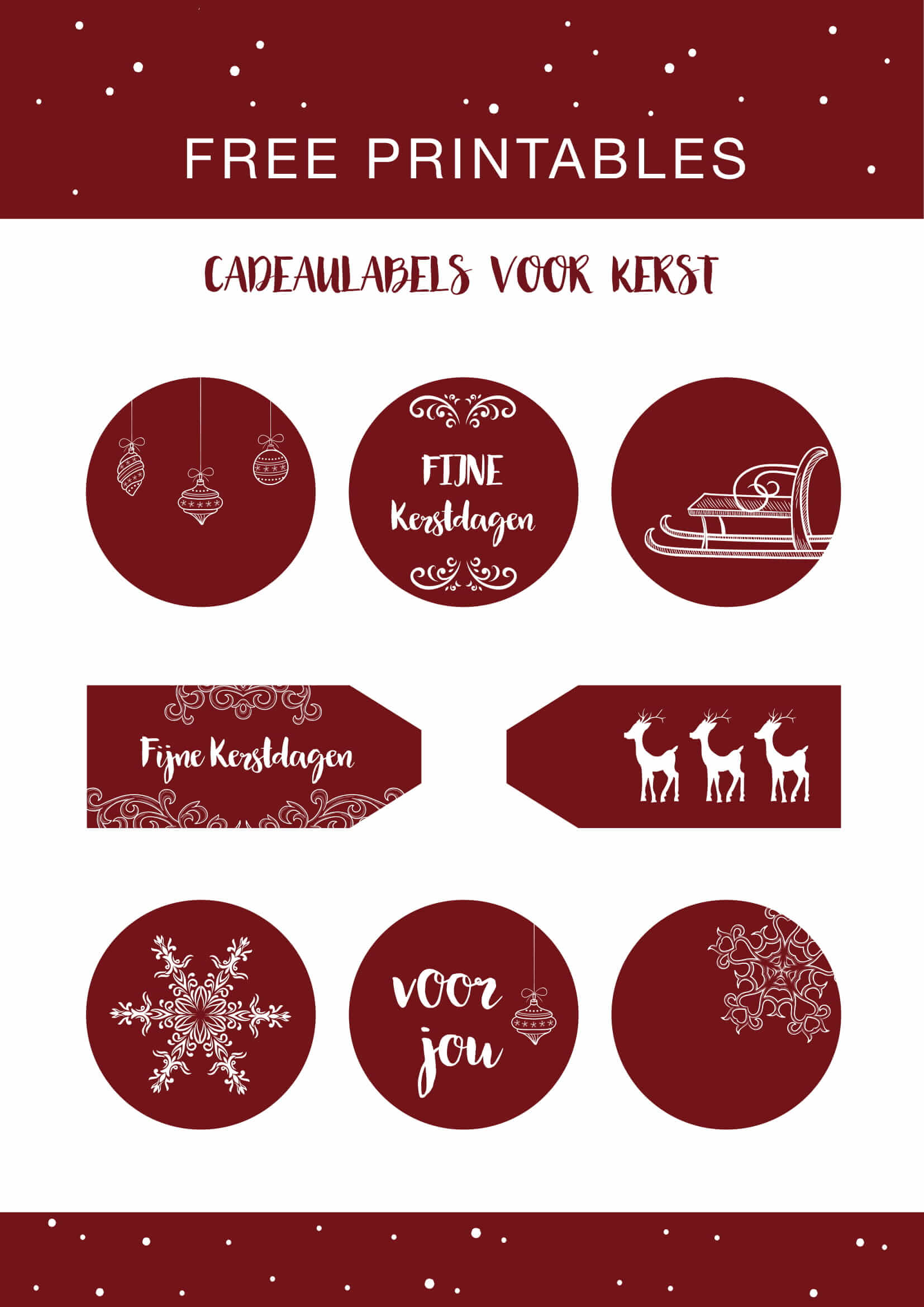 gratis cadeau label rood