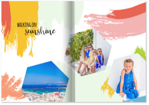 Design-Vorlage für Urlaubsfotos Familienfotos, Familien-Urlaub, Fotobuch von Reisen