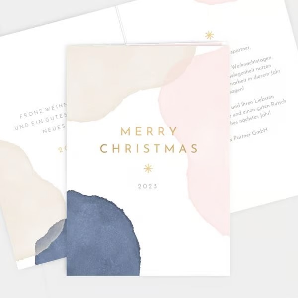 Geschäftliche Weihnachtskarten - modern