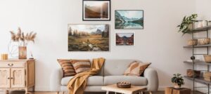 Mehrere Bilder aufhängen / Bilder über Sofa aufhängen