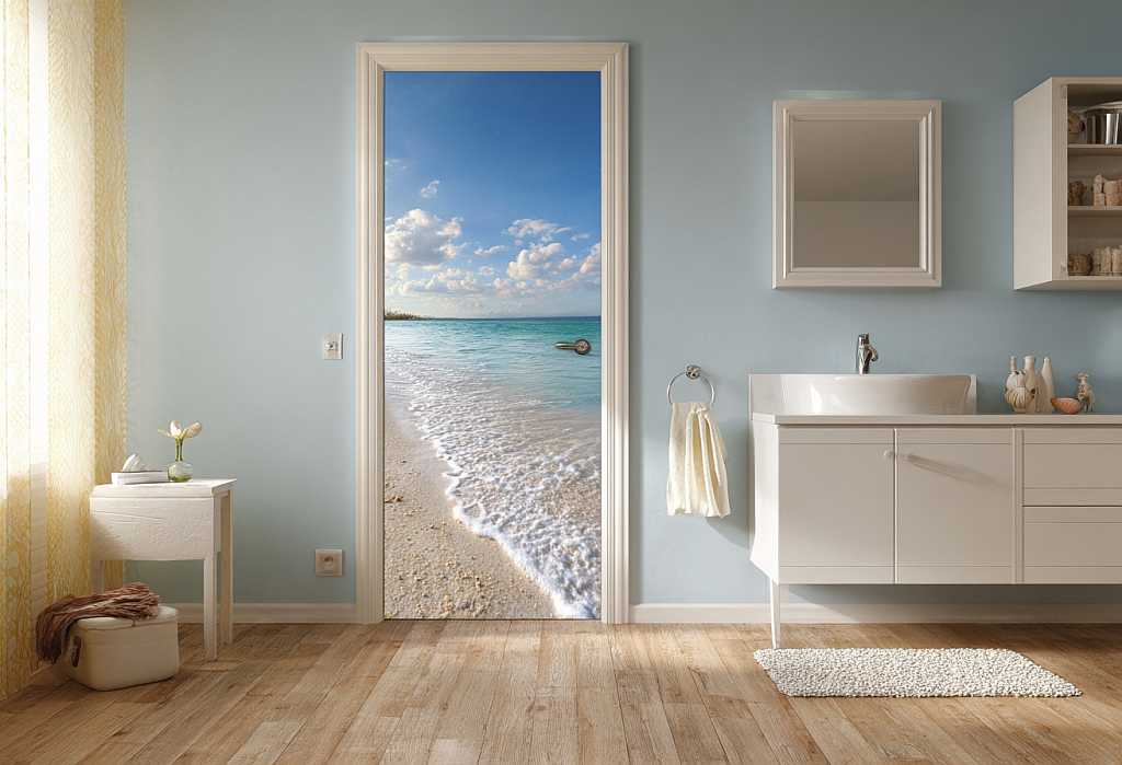 Badezimmer-Idee Türfolie