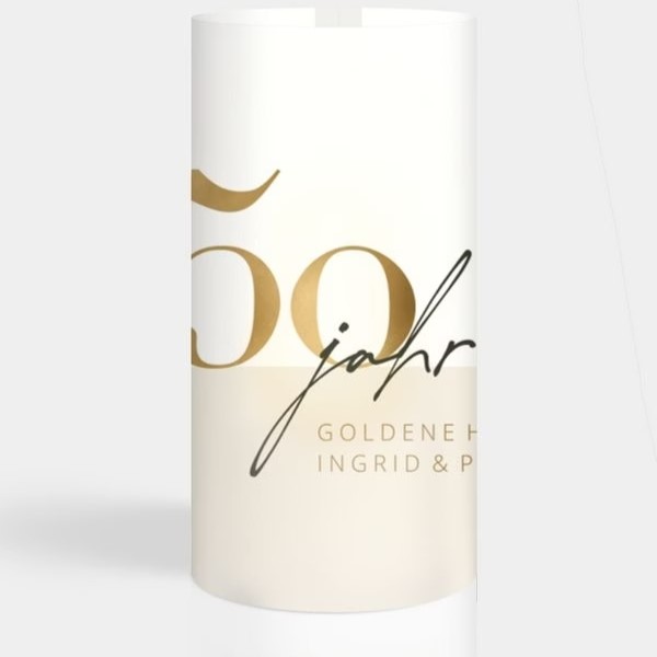 Windlicht-Deko für Goldene Hochzeit